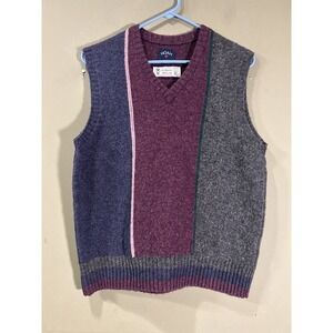 Noah NY Shetland Wool Sweater Vest Size Medium Mens V Neck Preppy Hipster